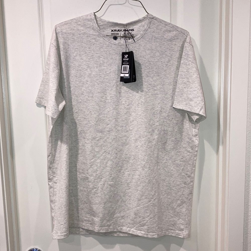 X- Ray Jeans 2XL Crew Neck T- Shirt oatmeal Stretch/Cotton BRAND NEW WITH TAG